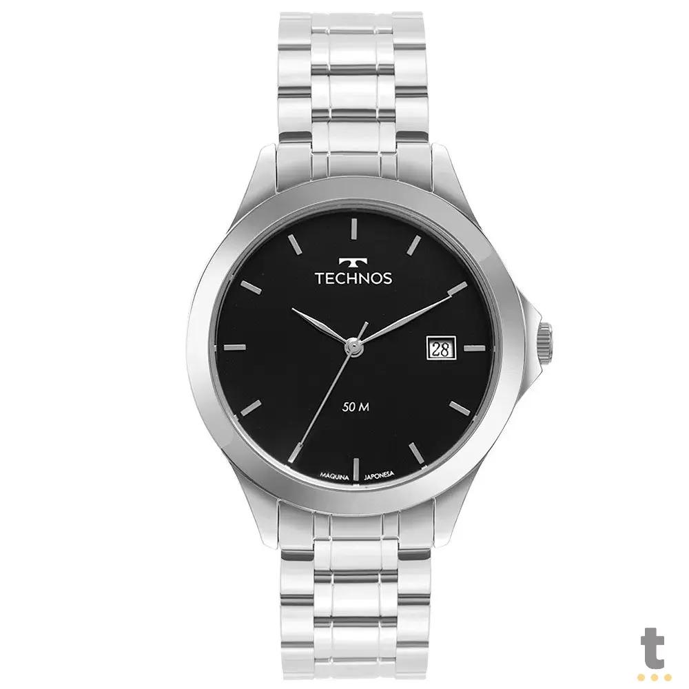 Relógio de Pulso Technos Steel em Aço Prateado - 1S13BCTDY/1P Truedata